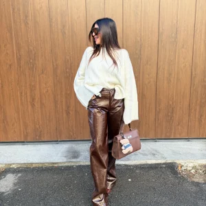 Pantalone in vinile LUMINA