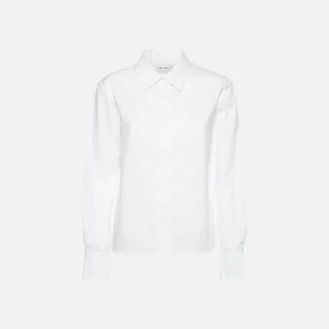 CALVIN KLEIN CAMICIA COTTON OPEN BACK CROPPED SHIRT
