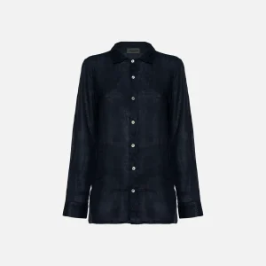 ACANFORA CAMICIA  CON COLLO LINO