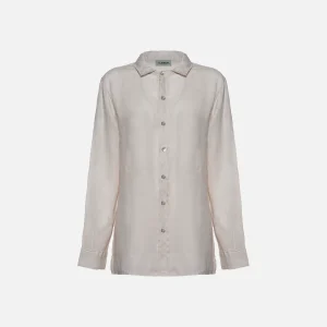 ACANFORA CAMICIA  CON COLLO LINO