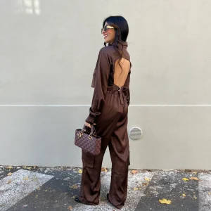 Camicia crop “Satin” GLAMOROUS