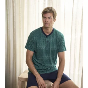 Fresco pigiama in jersey di cotone pettinato