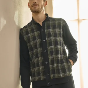 Completo notte in cotone jacquard