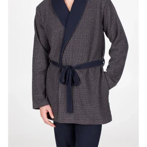 Giacca da camera in jacquard di cotone