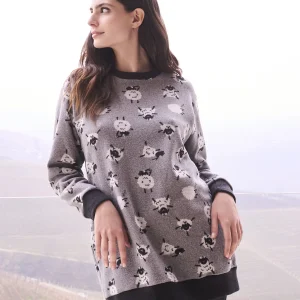 Clarissa pigiama girocollo con giacca lunga e pantalone a sigaretta