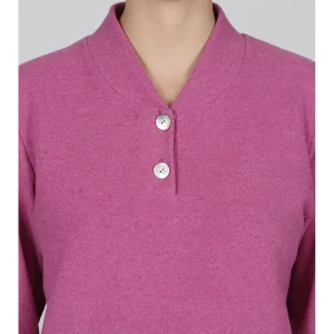 Cecilia pigiama lungo serafino con bordi tuta