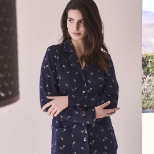 Elegante pigiama cardigan in morbido cotone