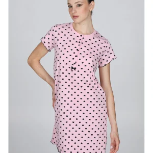 Camicia da notte con fiocco in raso