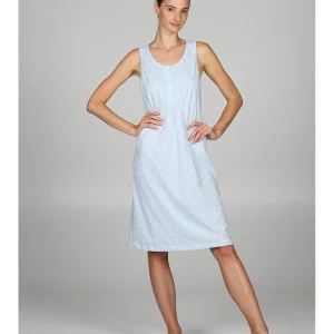 Fresca camicia da notte spalla larga in puro cotone