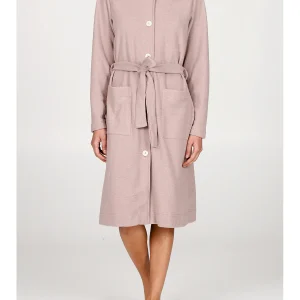 Vestaglia abbottonata in caldo jacquard di cotone