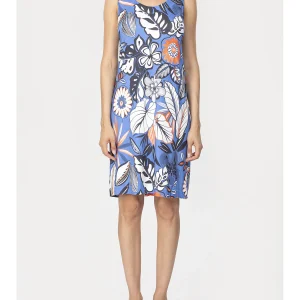 Abito con spallina larga in lucente viscosa elasticizzata