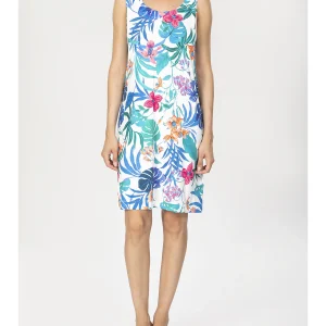 Abito con spallina larga in lucente viscosa elasticizzata