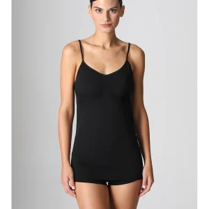 Canotta top in lana e cotone