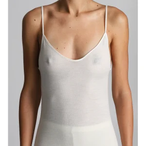 Canotta top in lana e seta