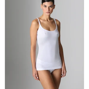 Canotta top in cotone elasticizzato