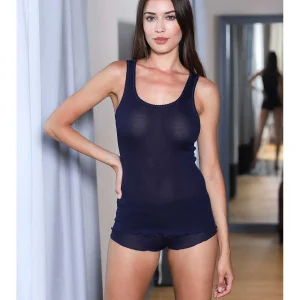 Canotta spallina stretta in prezioso filoscozia certificato®