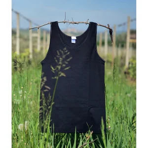 Canotta spallina stretta in puro cotone pettinato