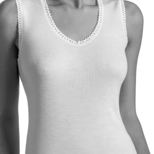 Canotta scollo a v spallina larga