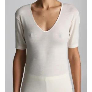 Maglietta mezza manica in pura lana vergine leggera