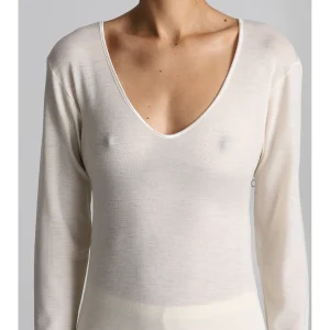 Maglietta manica lunga in pura lana vergine leggera