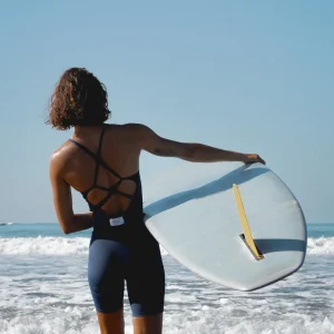 Clarissa Bodysuit bikers - Tutina in Lycra morbida e liscia con Incrocio sulla schiena