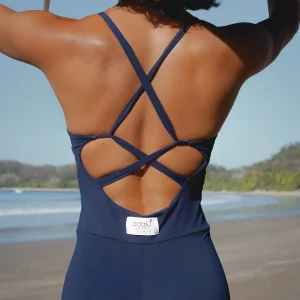Clarissa Bodysuit Hotpants - Tutina in Lycra morbida e liscia con Incrocio sulla schiena