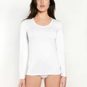 T-shirt manica lunga in cotone bielastico