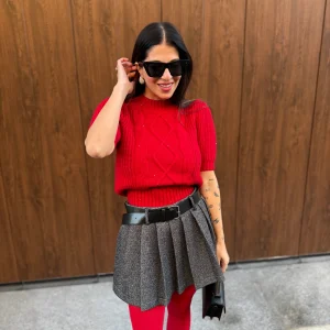 Gonna a pieghe “Lurex” LUMINA