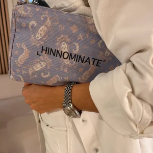 Pochette in cotone piccola azzurro pastello