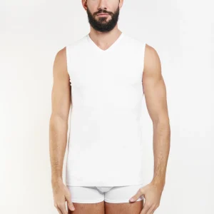 Canotta in cotone elasticizzato