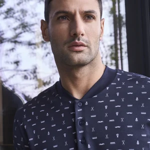 Pigiama serfino "Barberino's" in morbido modal e cotone