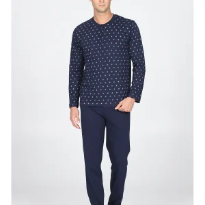 Pigiama serafino, in traspirante jersey di puro cotone s/z