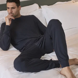 Pigiama in ultra-morbido micromodal blu