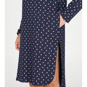 Camicia da notte in caldo interlock di puro cotone