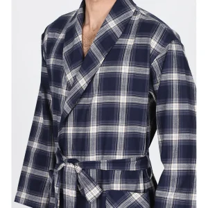 Giacca da camera scozzese, in calda flanella di puro cotone