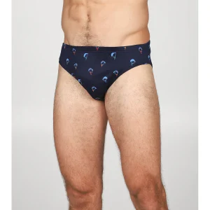 Slip medio in setoso puro cotone mercerizzato, disegno "parapendio"