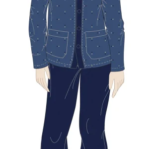 Pigiama Uomo in caldo cotone giacca aperta