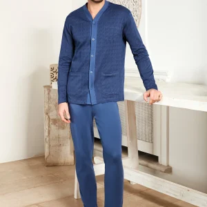 Pigiama Uomo in caldo cotone giacca aperta