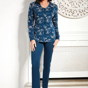 Pigiama Donna in caldo cotone con giacca aperta