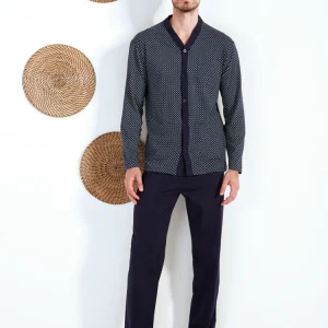 Pigiama Uomo giacca aperta in cotone