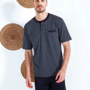 Pigiama Uomo corto in cotone,taglie conformate