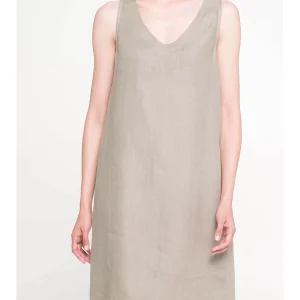 Abito senza manica in lino 100%