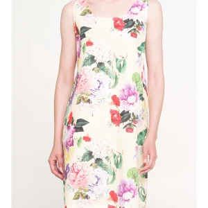 Abito senza manica in fresco popeline