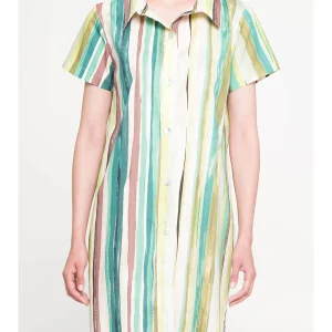 Abito abbottonato in fresco popeline