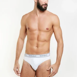 3 Slip fianco medio in cotone elasticizzato