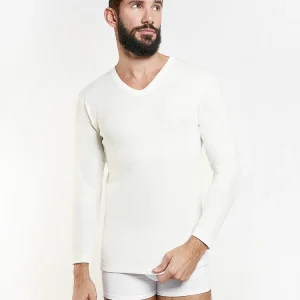 T-shirt manica lunga lana e cotone