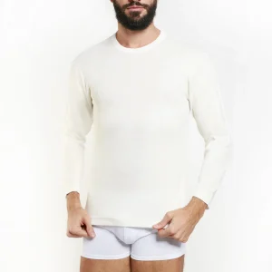 T-shirt manica lunga lana e cotone