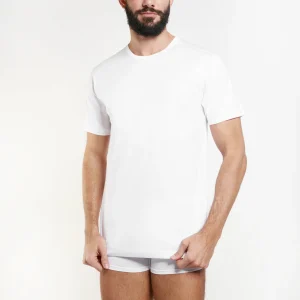 T-shirt in costina bielastica