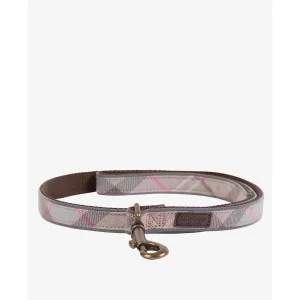 Barbour - Guinzaglio Per Cani Taupe Pink Tartan Riflettente