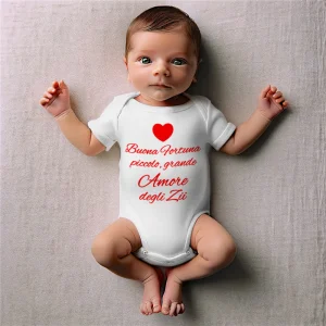 -Fortuna zii - body neonato buona fortuna piccolo grande amore degli zii